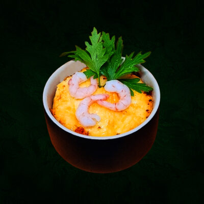 Julienne kanalihaga või krevetidega