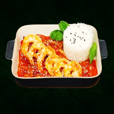 Tšillikrevetid riisiga